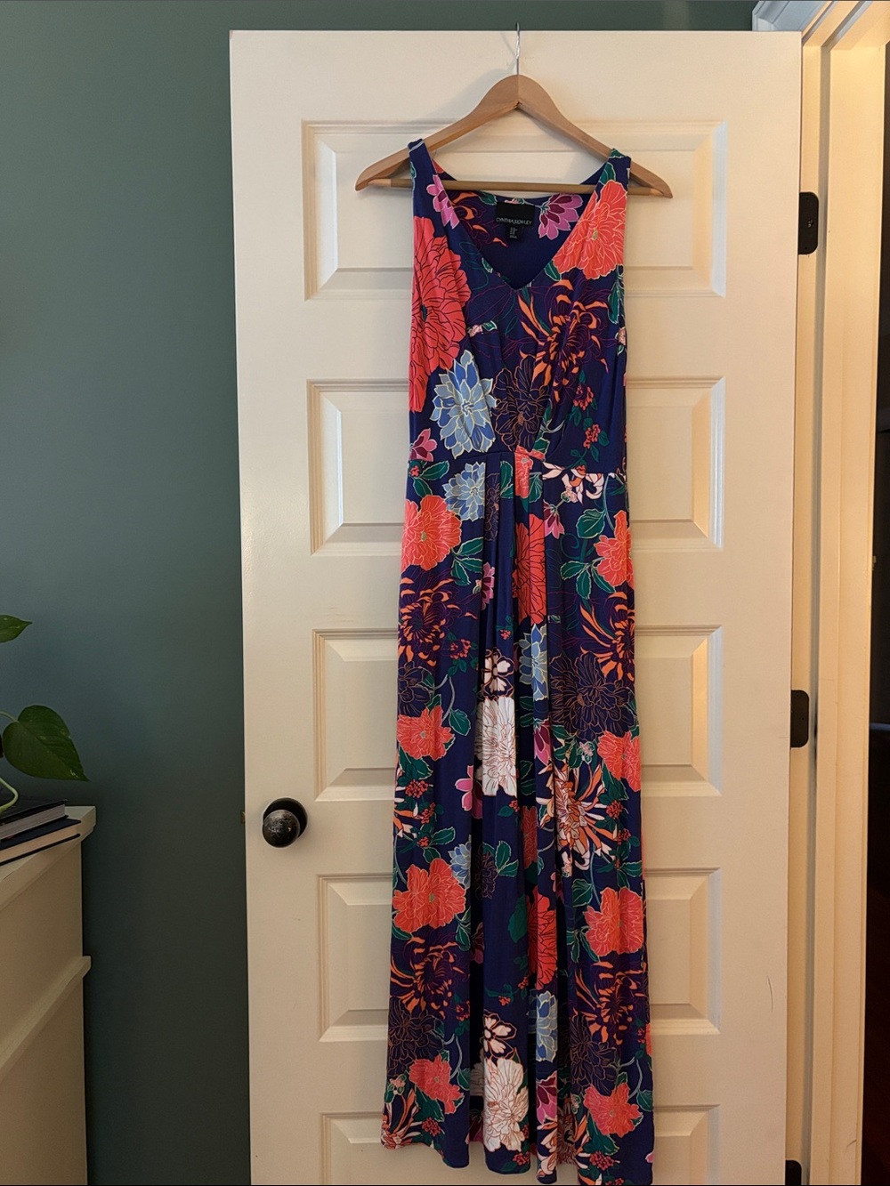 Floral Maxi Dress with Flattering Pleating